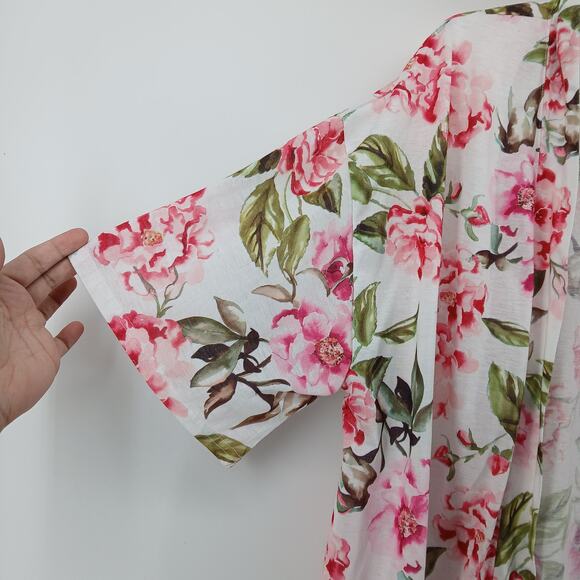 Show Me Your Mumu Brie Floral Robe Cardigan Womens OS Bride Bridal Resort Swim - Picture 2 of 7